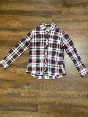 Banana Republic women’s Flannel Plaid Multicolor Cotton Button-Up Shirt S